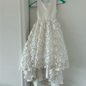 White flower girl dress